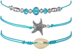 Seashell Bracelet Anklet Choker Shell for Women Bohemian Handmade Adjustable Beach Shell Bracelet Creative Shell Turtle Starfish Cross Bracelet Bangles Beach Summer Statement Hawaii Beach Parties Jewelry