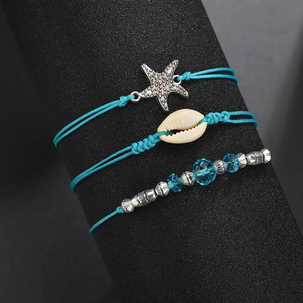 Seashell Bracelet Anklet Choker Shell for Women Bohemian Handmade Adjustable Beach Shell Bracelet Creative Shell Turtle Starfish Cross Bracelet Bangles Beach Summer Statement Hawaii Beach Parties Jewelry