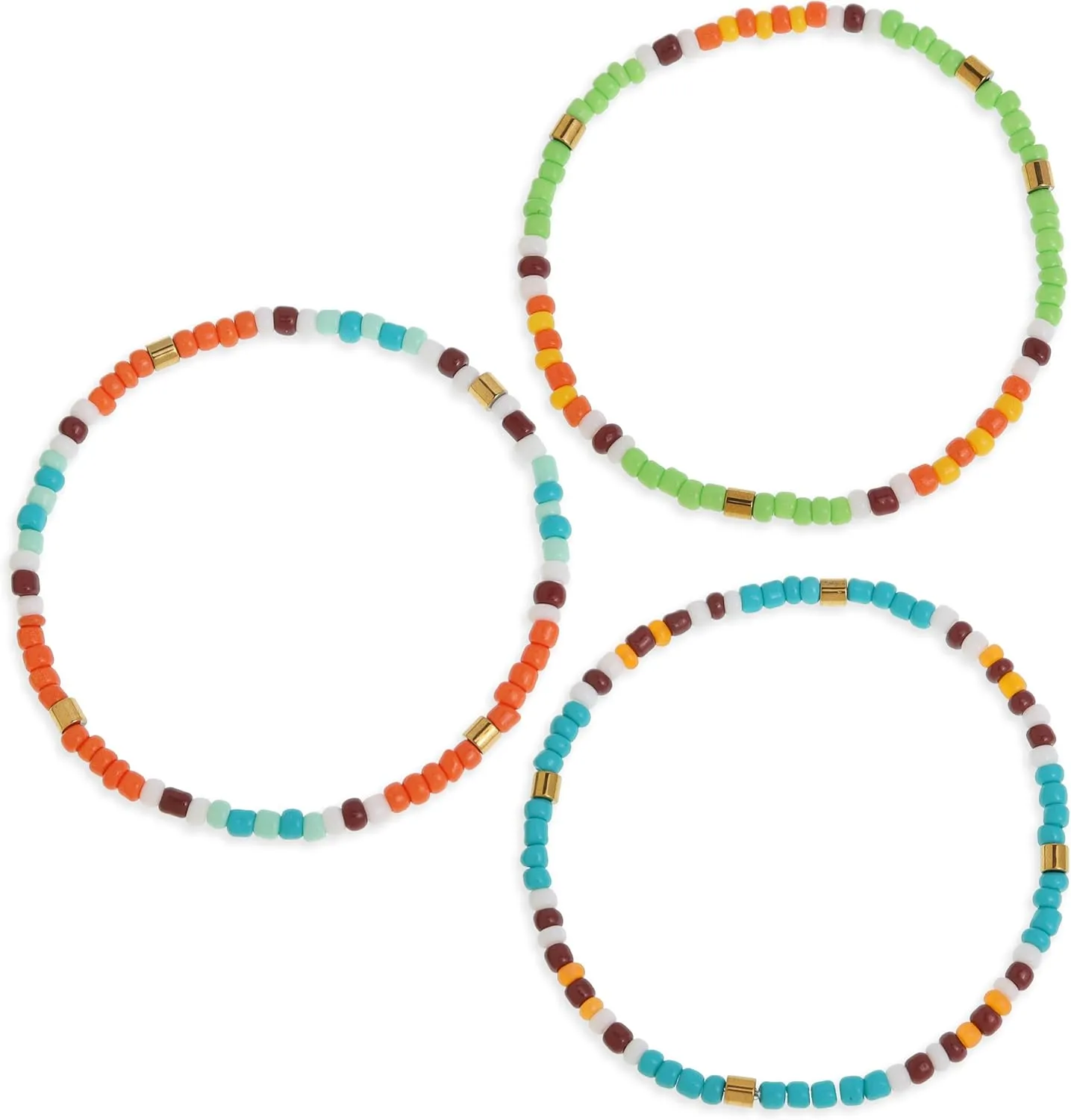 Seed Beads Stack Bracelets Set for Women, Boho Handmade Colorful Beaded Friendship Stretch Bracelet Holiday Prom Jewelry Gift.