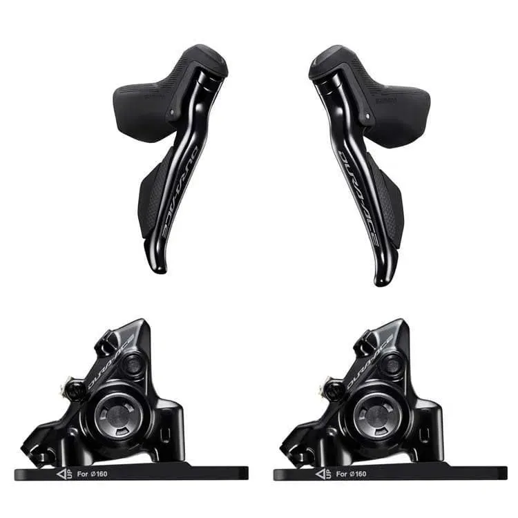 SHIMANO Dura Ace 12v STR9250 Pack 2 x Disc Shifters   Brake Calipers - Carbon Black
