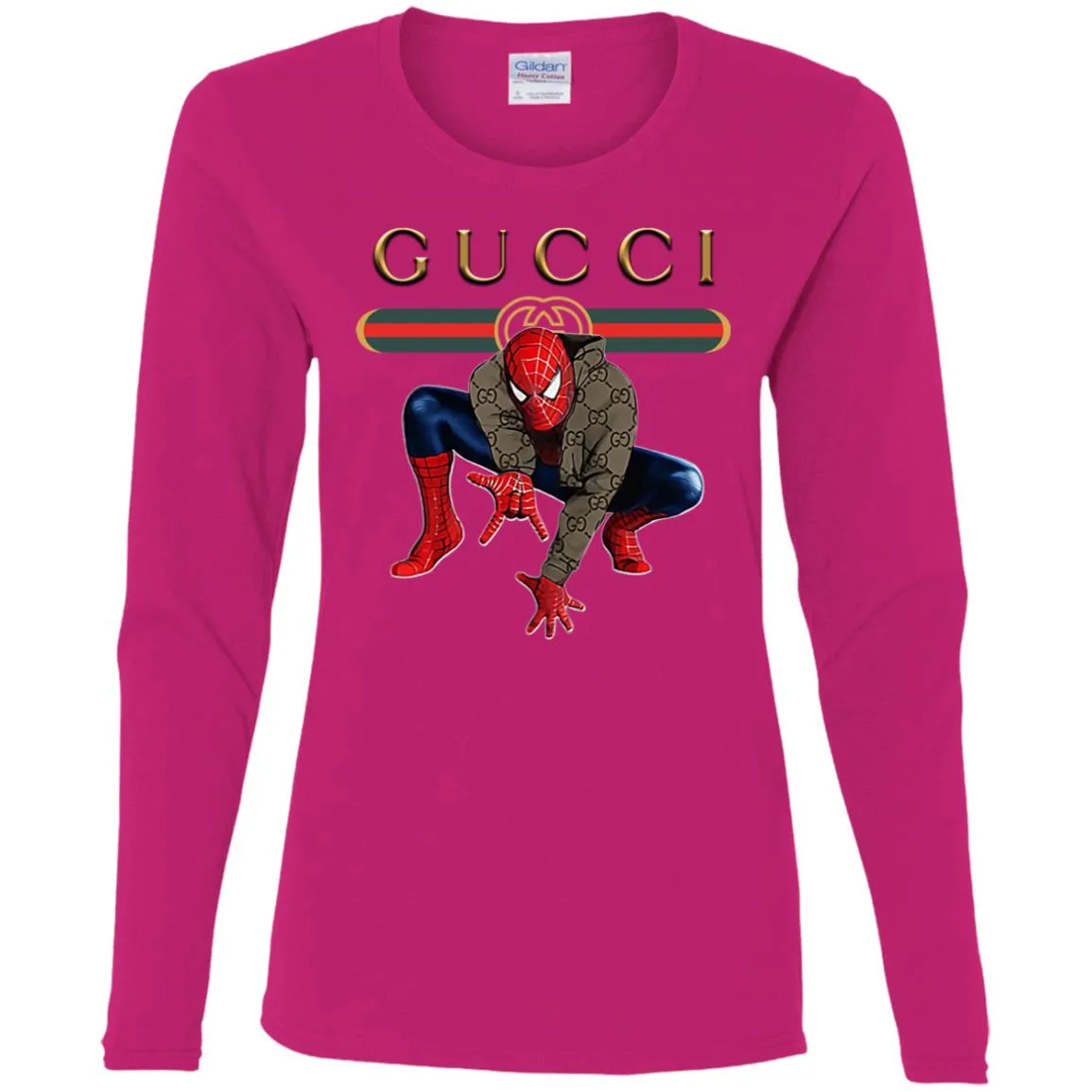 Spider Man Gucci Funny  Trend T- Shirt Women Long Sleeve Shirt