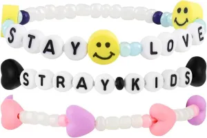 Stray Bracelet Set Skz Inspired Merch Kpop Jewelry Bead Bracelets for Stay Fans Gifts