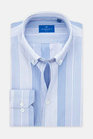 Striped Light Blue smart Casual Shirt