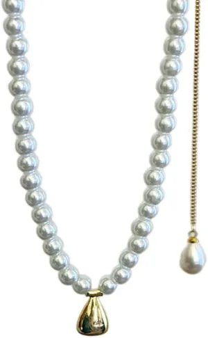 Stylish Women Short Beaded Necklace Imitation Pearl Necklace Fashion Accessory Trendy Neck Jewelry for Daily Party Wear