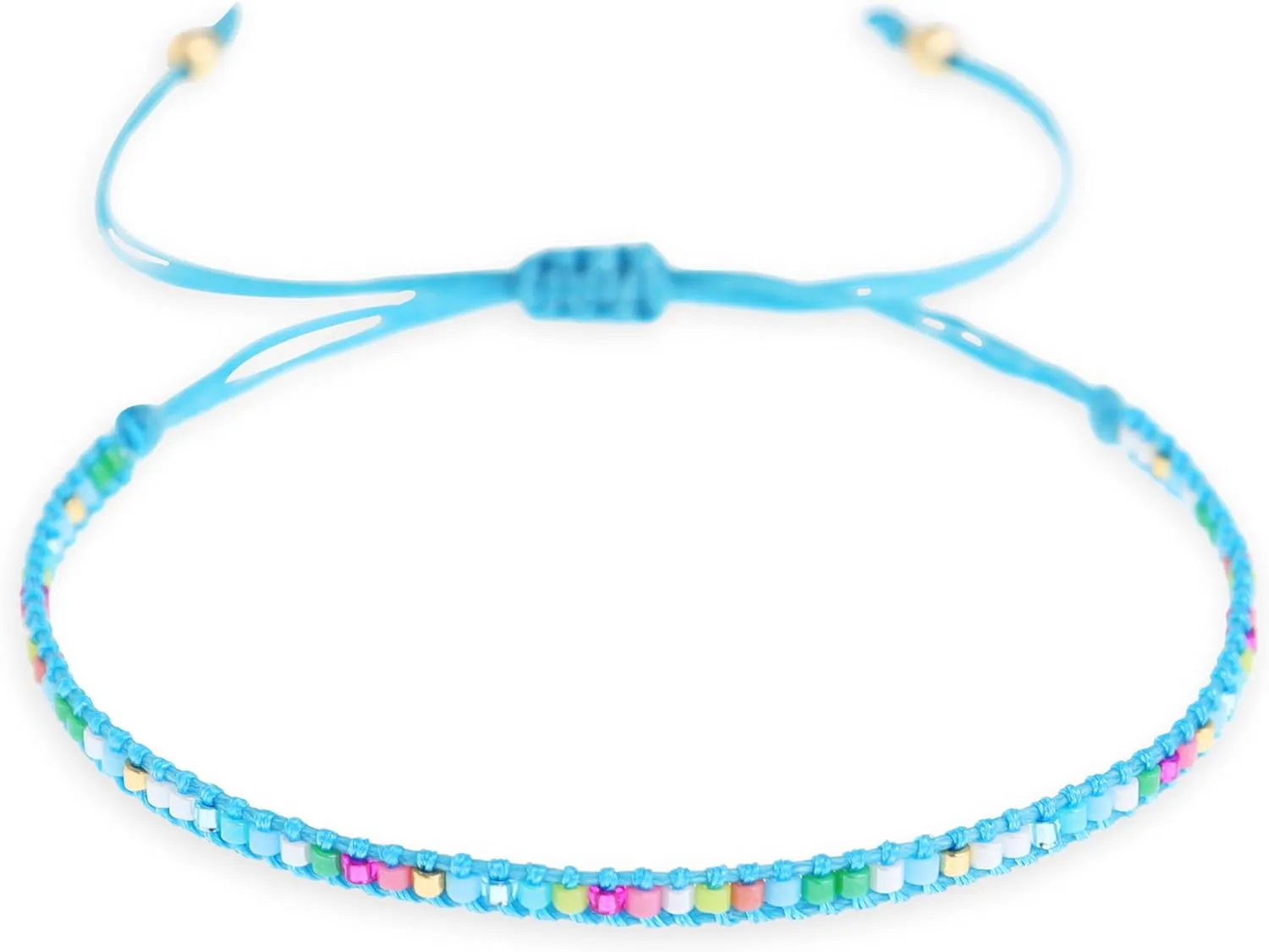 Summer String Braided Beaded Bracelets Anklets Women Men, Boho Handmade Adjustable Beach Waterproof Foot Jewelry Gift