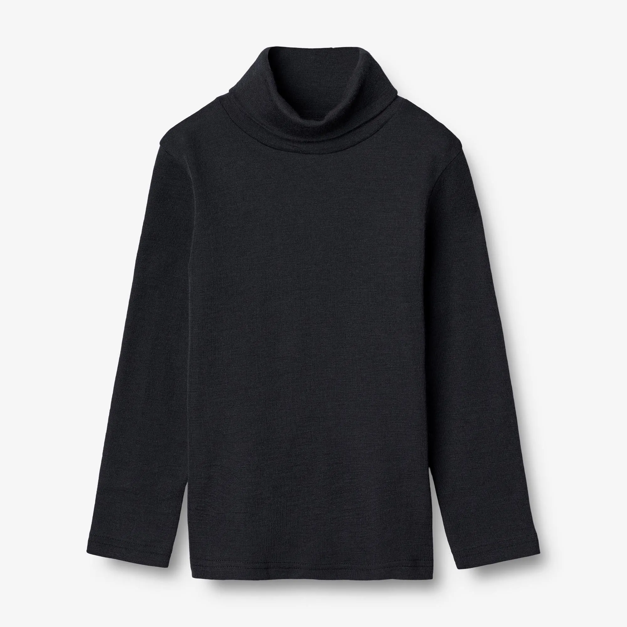 T-Shirt Roll Neck Wool - navy