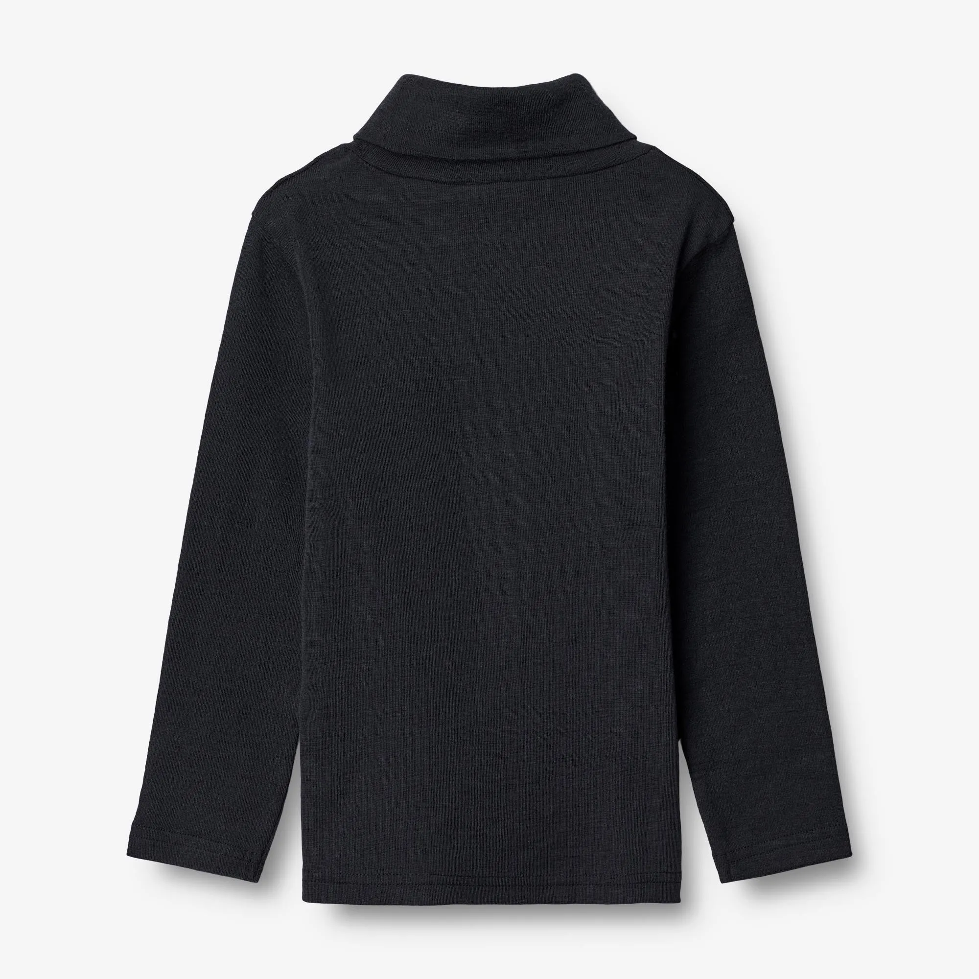 T-Shirt Roll Neck Wool - navy