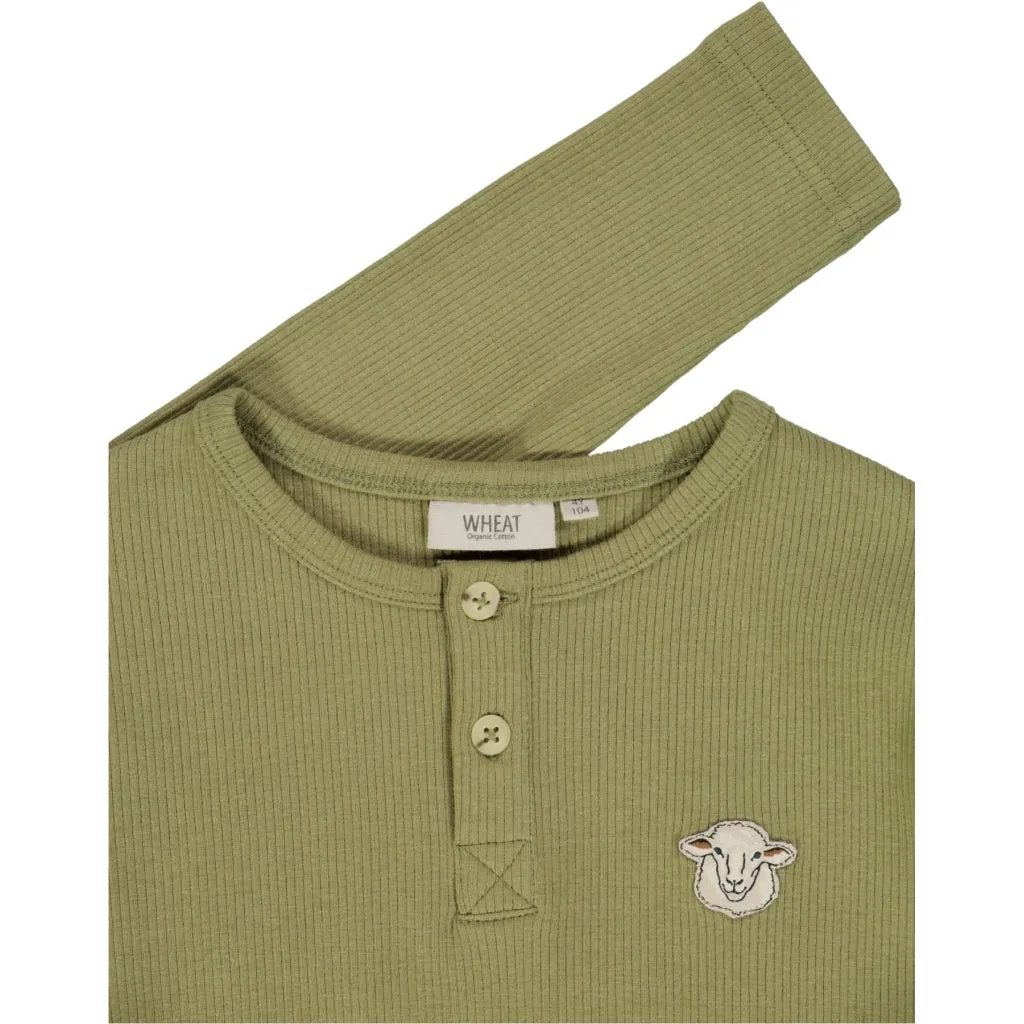 T-Shirt Sheep Badge - olive