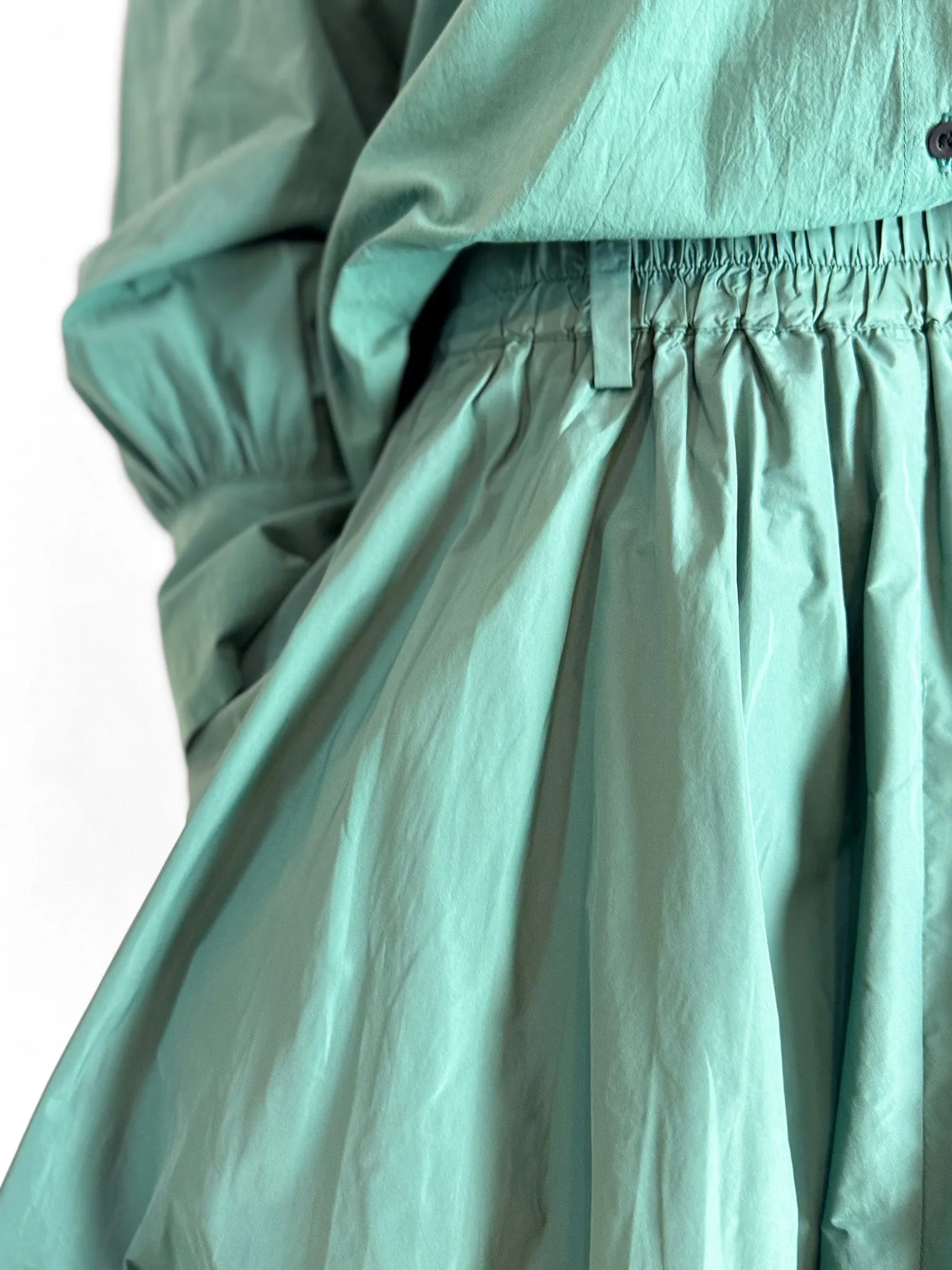 Teal Green Taffeta Puffball Skirt