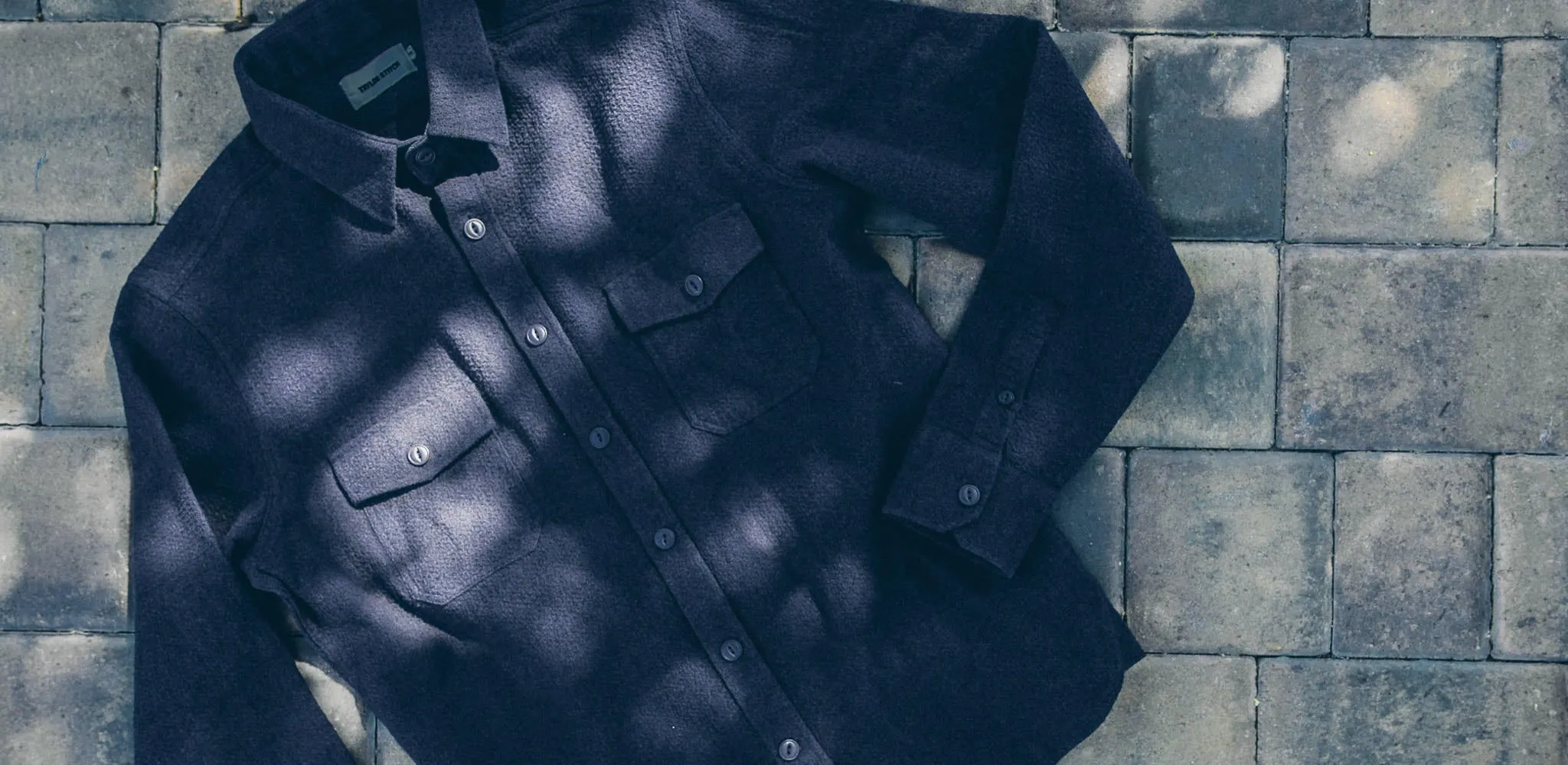 The Utility Shirt in Navy Jacquard