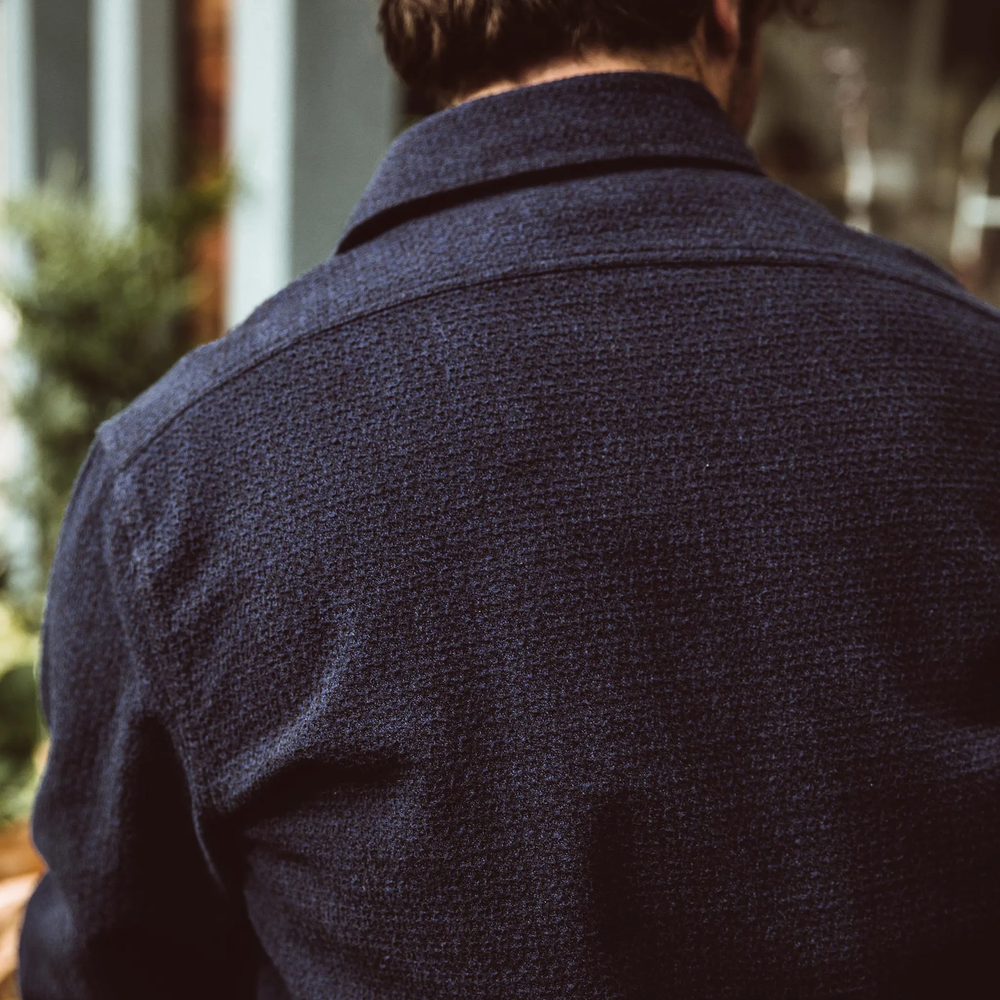 The Utility Shirt in Navy Jacquard