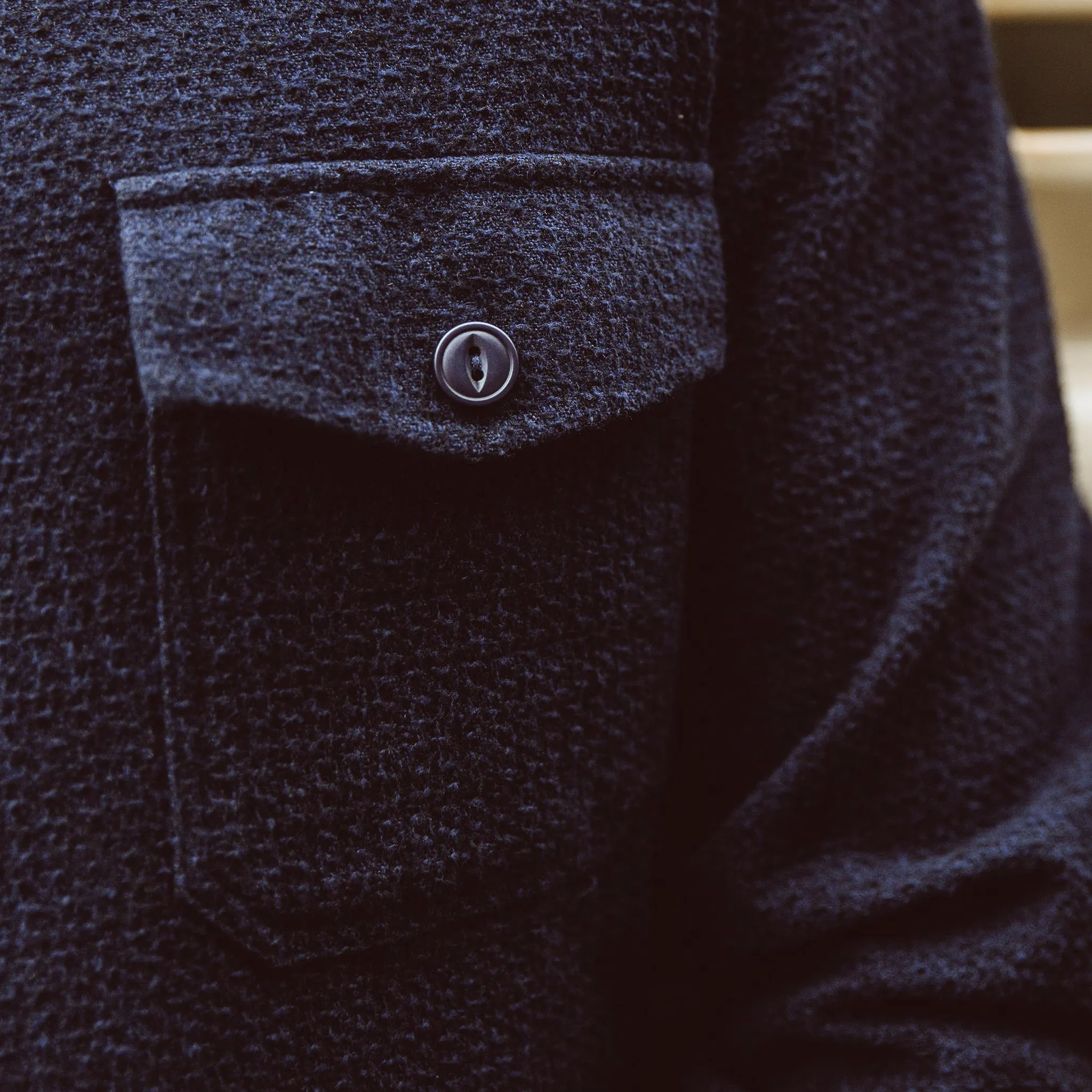 The Utility Shirt in Navy Jacquard
