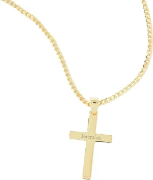 THINGS REMEMBERED Personalized Gold Cross Necklace (Free Customization)