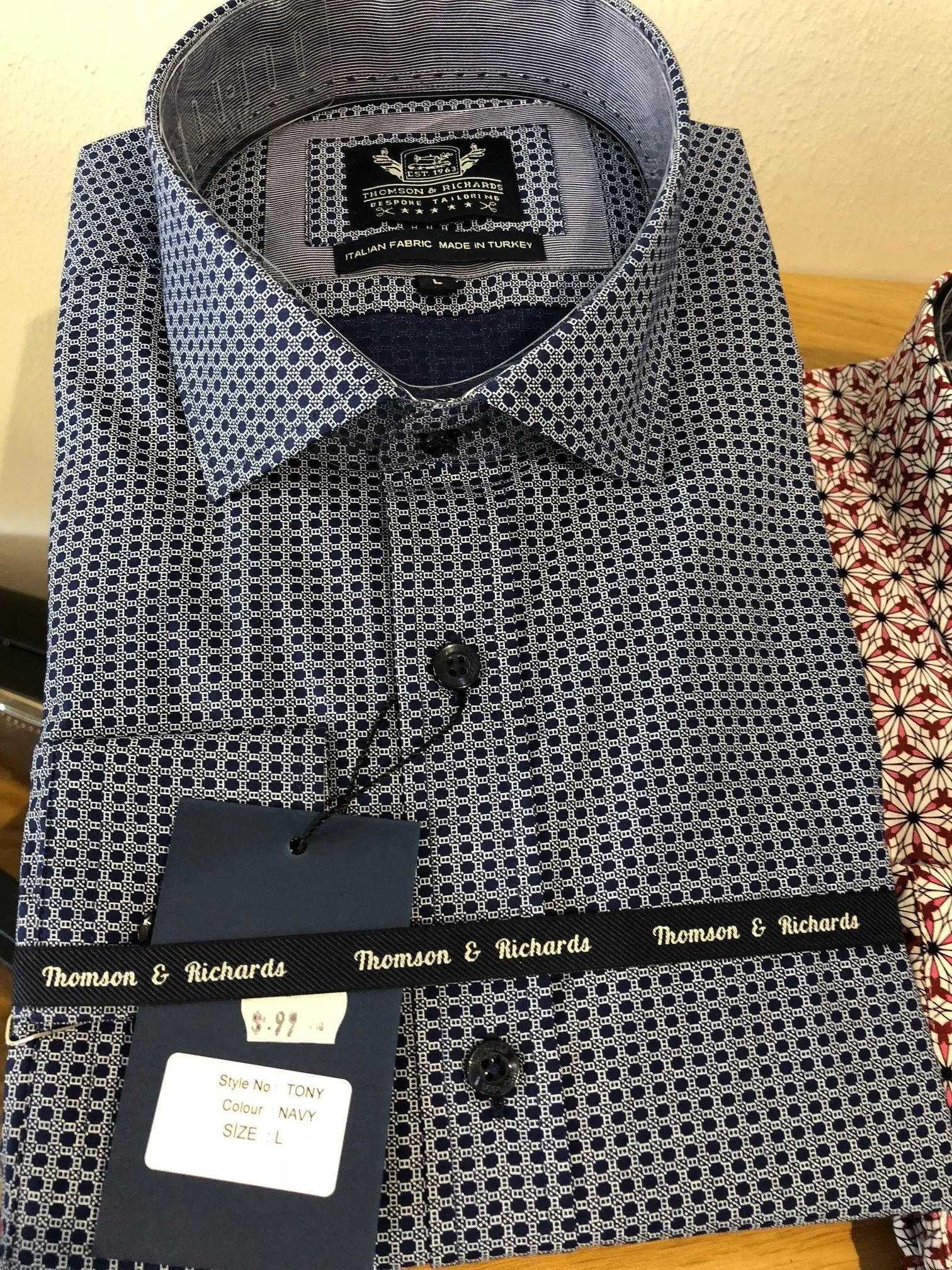 Thomson & Richards Tony Navy Shirt