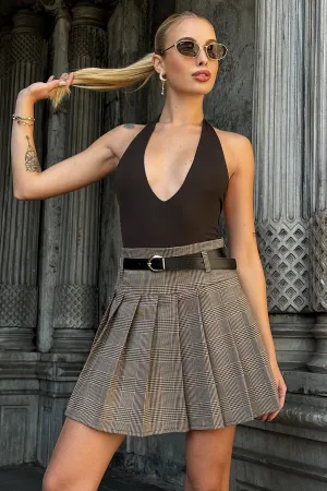 Trendy Plaid Mini Skirt