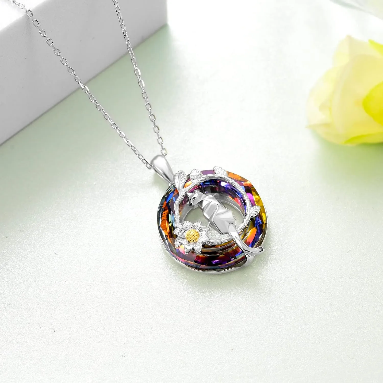 TYSO Elephant/Cat/Turtle 925 Sterling Silver Pendant Necklaces Gifts for Women