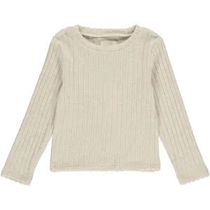 Vignette Girls “Nikki” Soft Ribbed Shirt In Colour Tan: Size 2 to 16