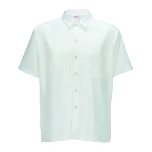 Winco UNF-1W3XL Cook Shirt, Short Sleeves, White, 3XL