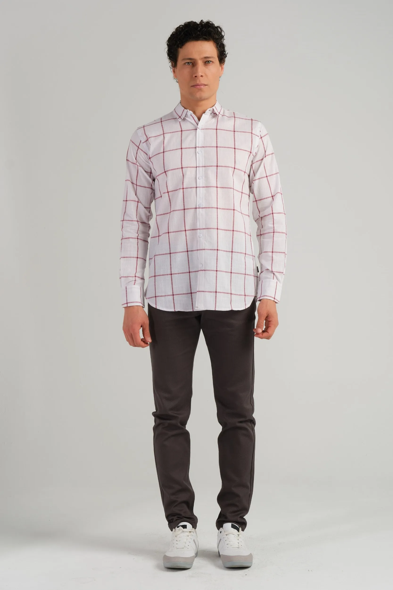 WINDOW-PANE CHECK SHIRT
