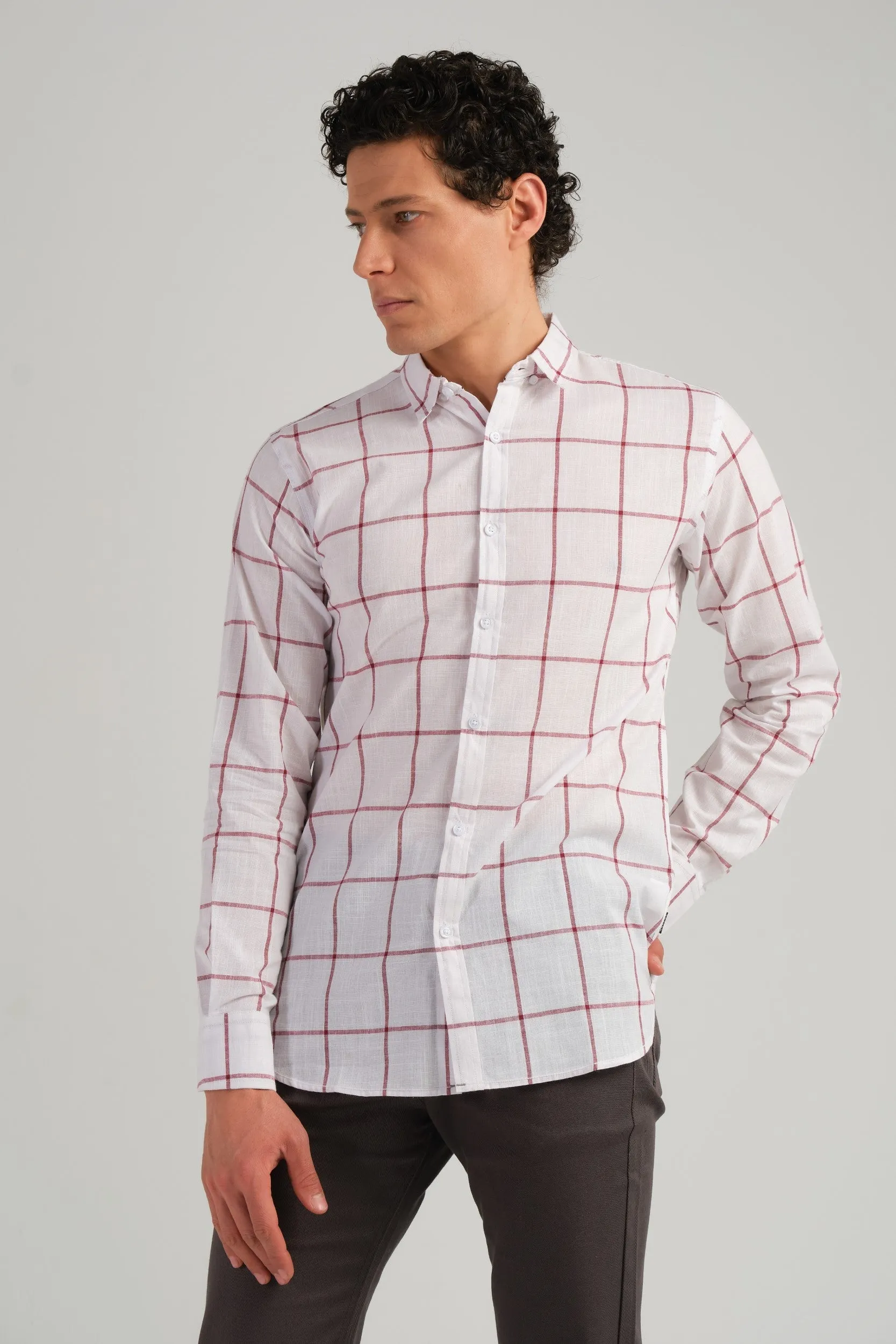 WINDOW-PANE CHECK SHIRT