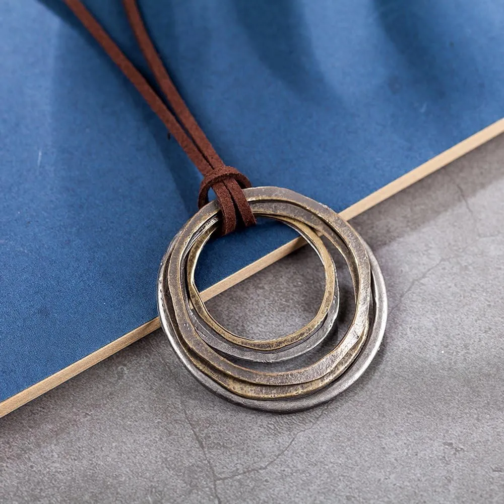 Womens Multilayer Pendant Necklaces Vintage Jewelry Fashion Long Sweater Necklace for Woman