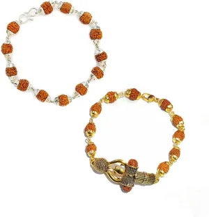 Wonder Care Authentic Rudraksha Mala | 5face Genuine Himalayan Rudraksha bracelet | Rudraksha Bead| Beaded Bracelets for Men | Pendant Necklace with Bead Bracelets