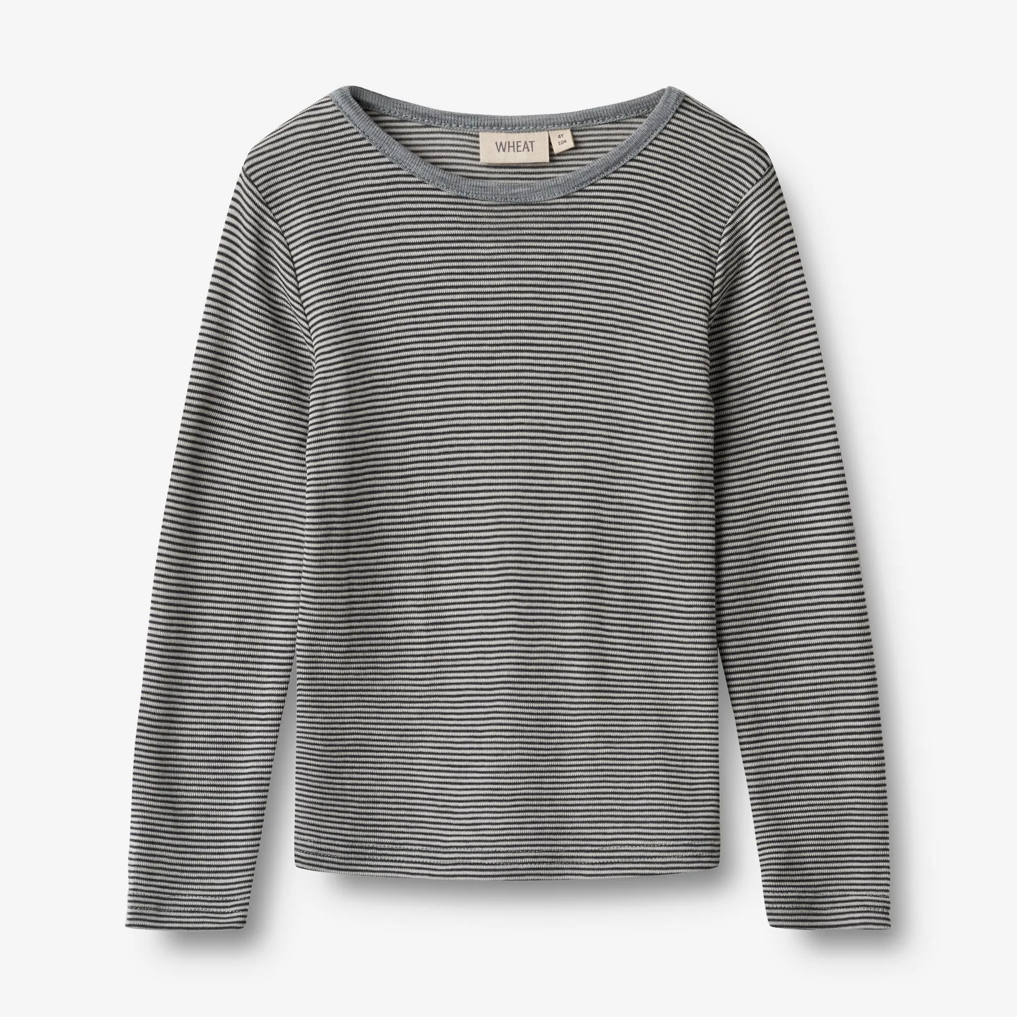 Wool T-Shirt L/S Alfie - navy stripe