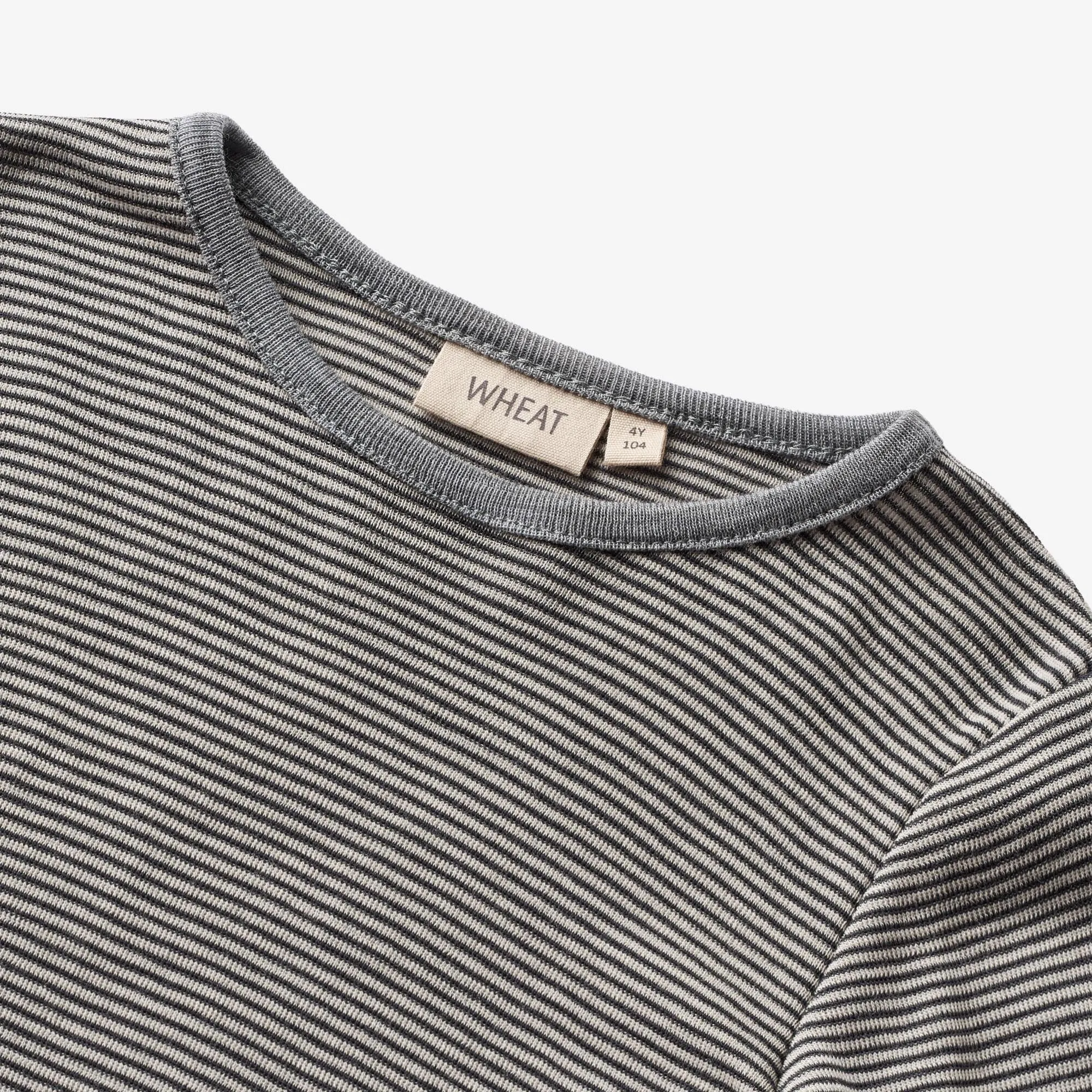 Wool T-Shirt L/S Alfie - navy stripe