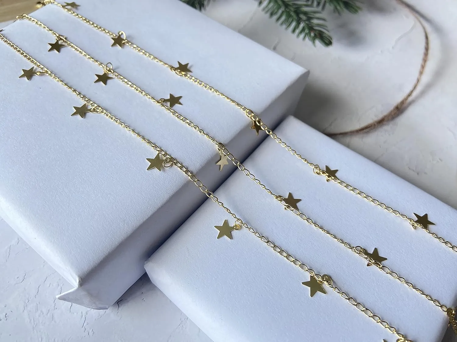 YANCHUN Star Layered Necklace Stack Summer Beach Charm Choker Adjustable Fashion Jewelry for Layering Necklaces Beach Vacation Essentials